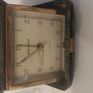 Winthrop antique travel alarm clock